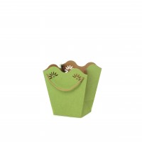 Daisy Pot Shopper Kraft Medium Sage (12)  IOYVS